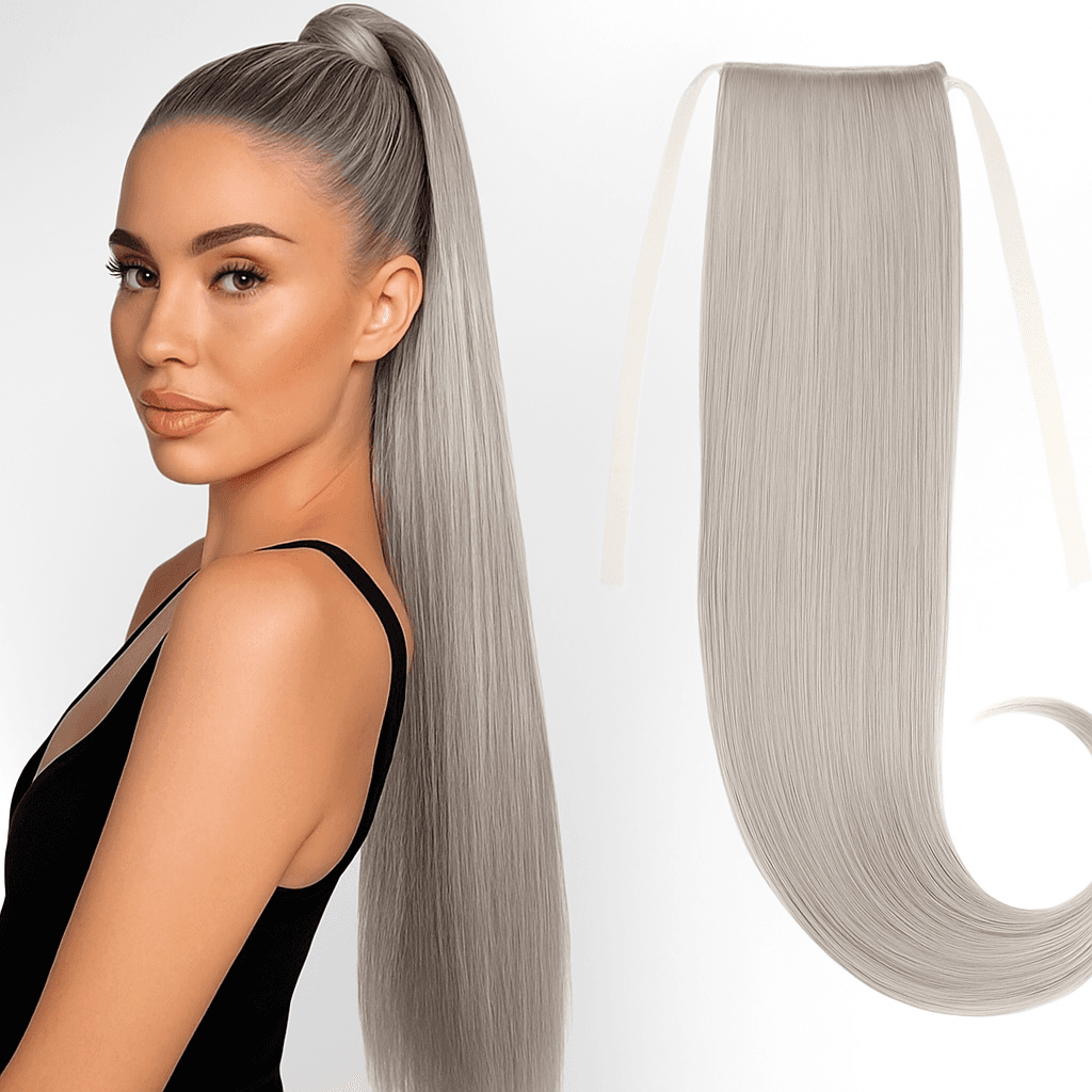 Coada de Păr Super Volum Light Grey