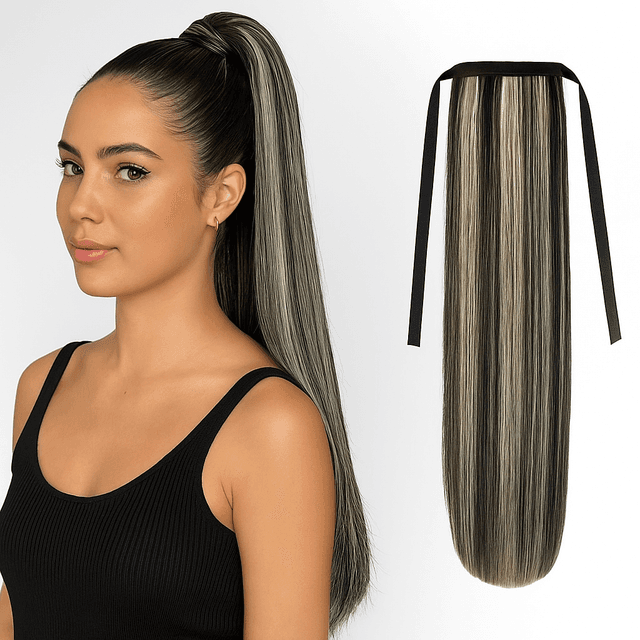 Coada de Păr Luxe Balayage #1B #60 Coada de Păr Luxe Balayage #1B #60