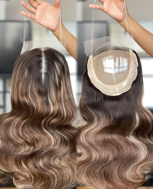Peruca Partiala Super Volum SSS Balayage #6 10 12 Peruca Partiala Super Volum SSS Balayage #6 10 12