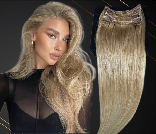 Extensii Clip-On MiniGold Blond Nisipiu #18 Extensii Clip-On MiniGold Blond Nisipiu #18