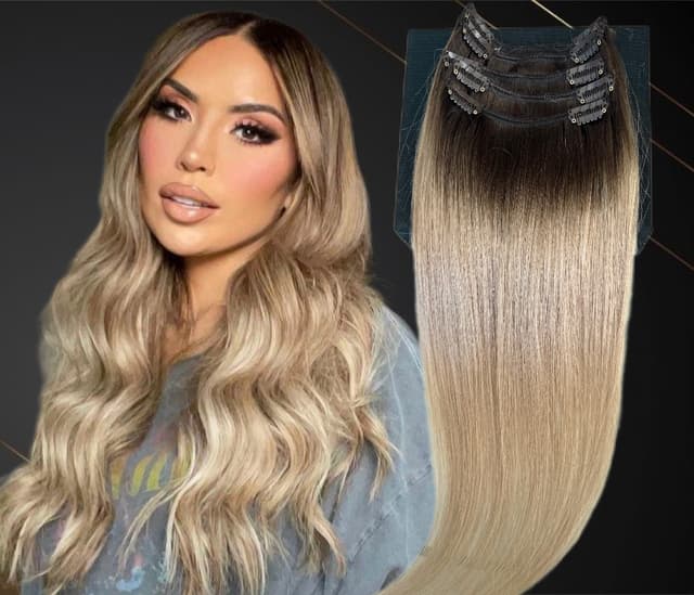 Екстеншъни Clip-On MiniGold Ombre #4/#20 Екстеншъни Clip-On MiniGold Ombre #4/#20