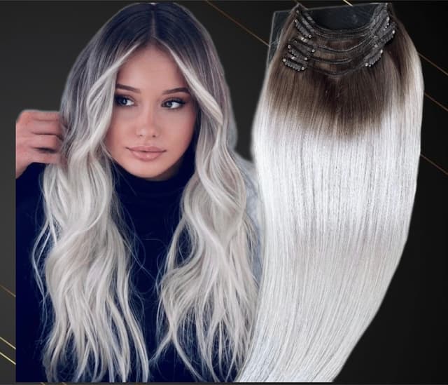 Екстеншъни Clip-On MiniGold Ombre #9/Light Grey Екстеншъни Clip-On MiniGold Ombre #9/Light Grey