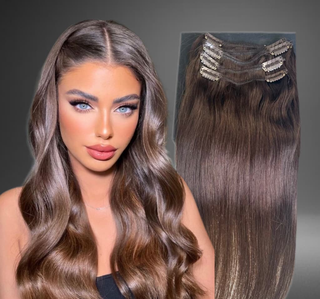 Extensii Clip-On MiniGold Saten Mediu #4