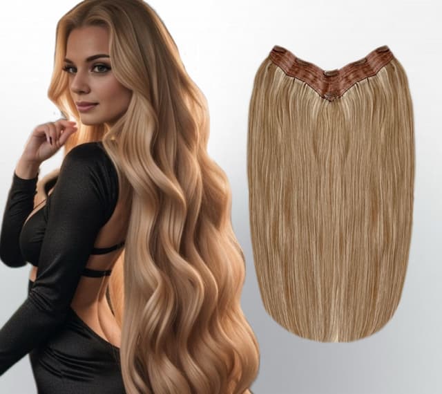 Обем и дължина V-SHAPE Hairpiece Balayage #18/#60 Обем и дължина V-SHAPE Hairpiece Balayage #18/#60