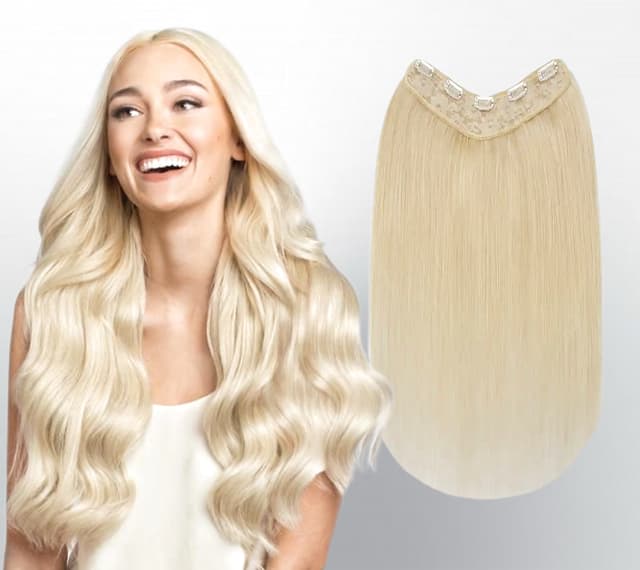 Обем и дължина V-SHAPE Hairpiece Balayage #18/#60 Обем и дължина V-SHAPE Hairpiece Balayage #18/#60
