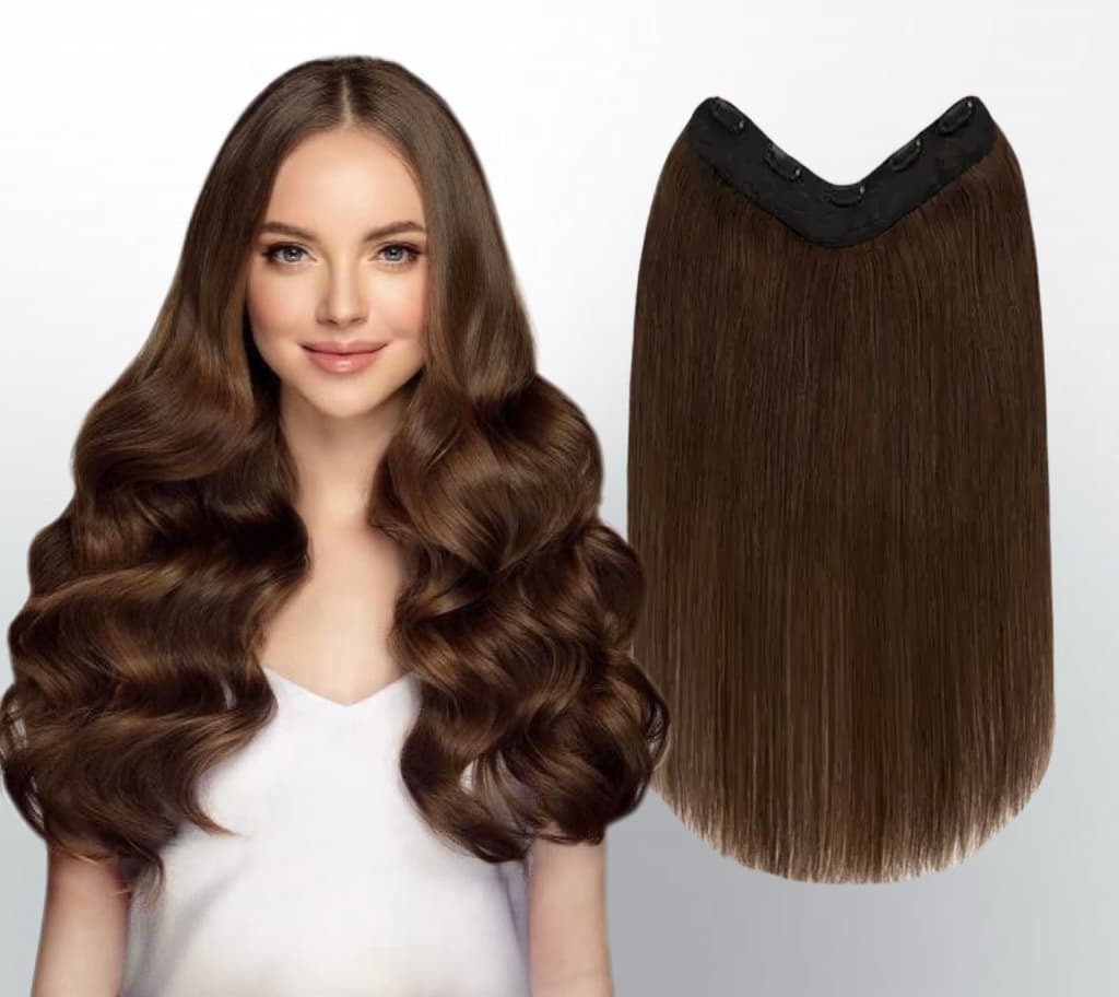 Trese de Par Natural V-Shape Volum si Lungime #6