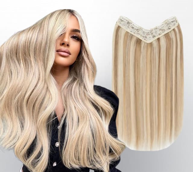 Обем и дължина V-SHAPE Hairpiece Balayage #18/#60 Обем и дължина V-SHAPE Hairpiece Balayage #18/#60
