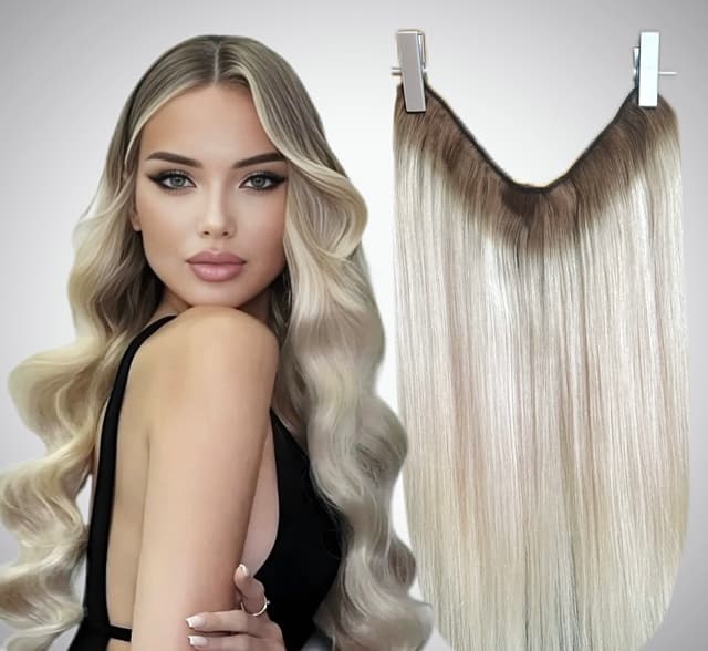 Мега обем V-SHAPE Hairpiece Balayage #18/#60 Мега обем V-SHAPE Hairpiece Balayage #18/#60
