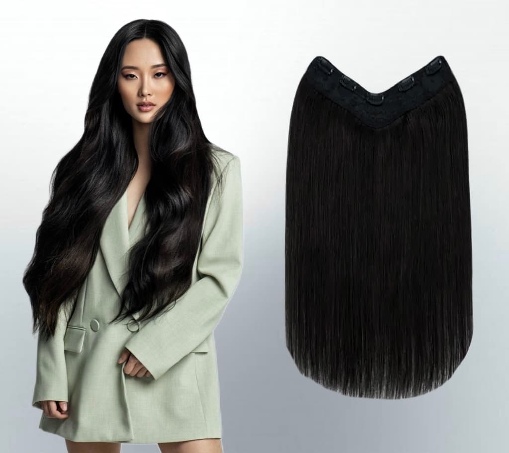 Trese de Par Natural V-Shape Mega Volum #1B