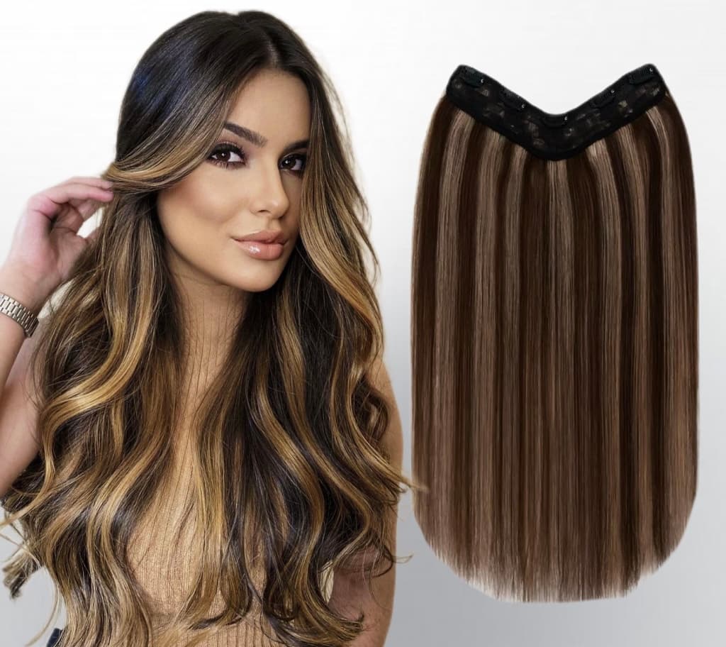 Мега обем V-SHAPE Hairpiece Balayage #18/#60 Мега обем V-SHAPE Hairpiece Balayage #18/#60