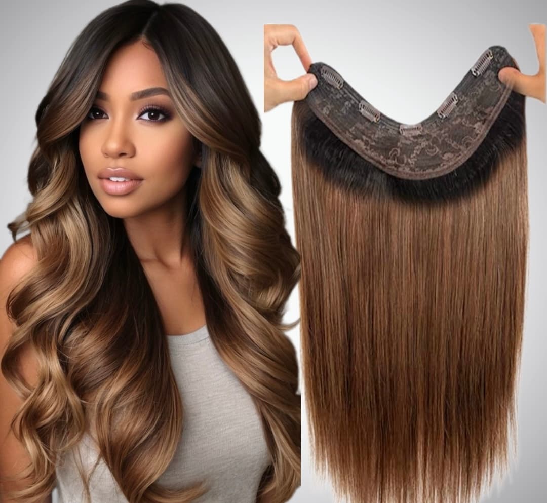 Мега обем V-SHAPE Hairpiece Balayage #18/#60 Мега обем V-SHAPE Hairpiece Balayage #18/#60