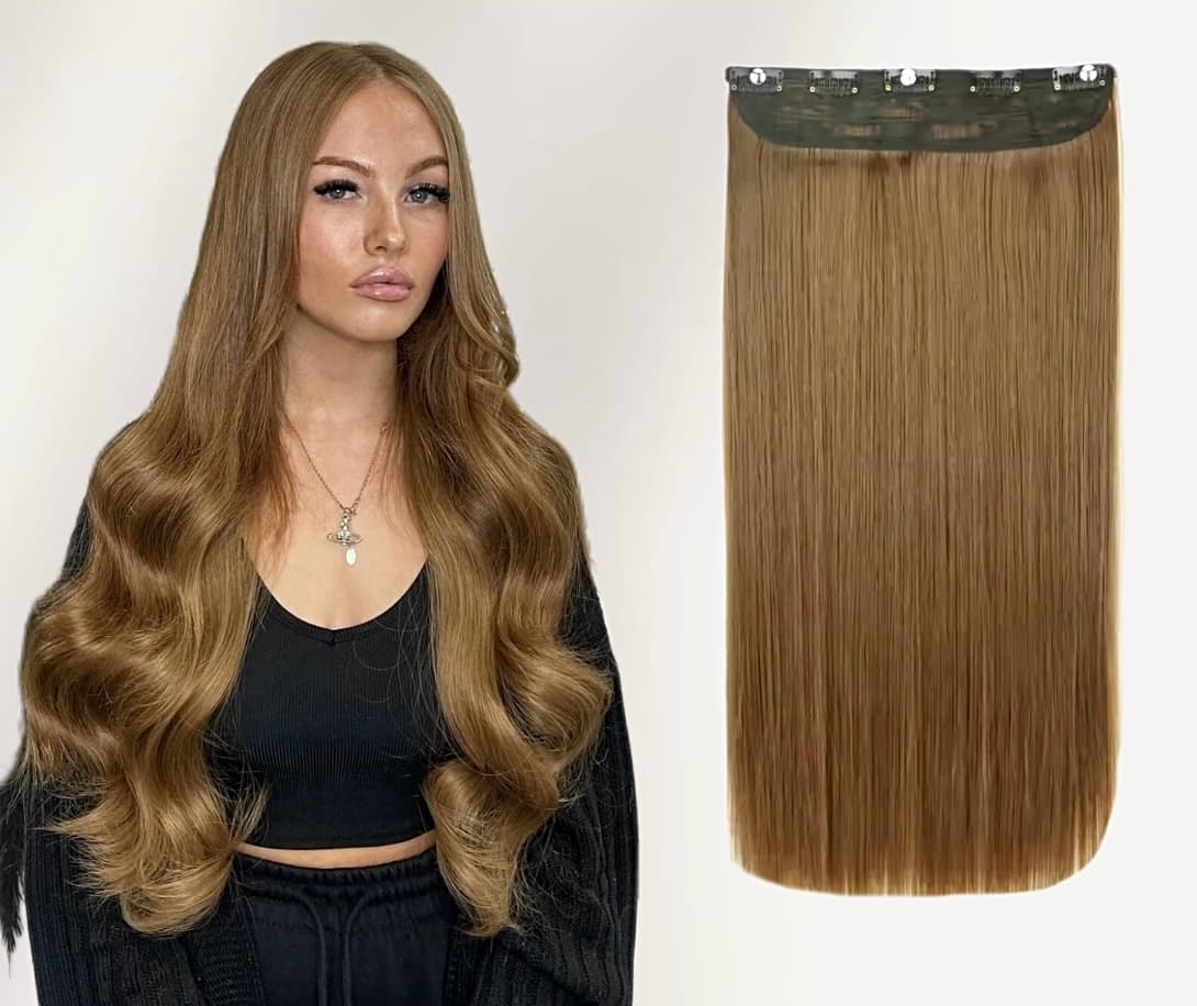 Wavy Half Head Hair Extensions Ombre #5/ #60 Wavy Half Head Hair Extensions Ombre #5/ #60