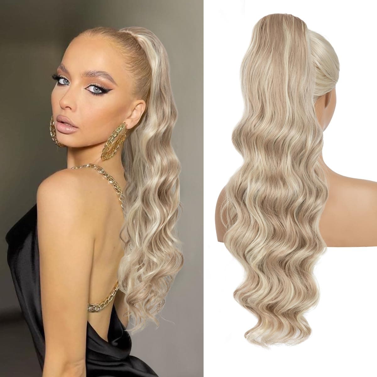 Blond #18/60 Опашка с връзка, 70 cm Blond #18/60 Опашка с връзка, 70 cm