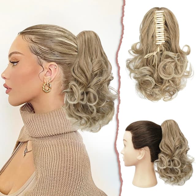 Wavy Volume Ponytails Dark Beige Blonde Wavy Volume Ponytails Dark Beige Blonde